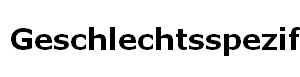 Geschlechtsspezifische Unterschiede